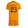 Real Madrid Ferland Mendy #23 Bortedraktsett Barn 2024-25 Kortermet (+ korte bukser)